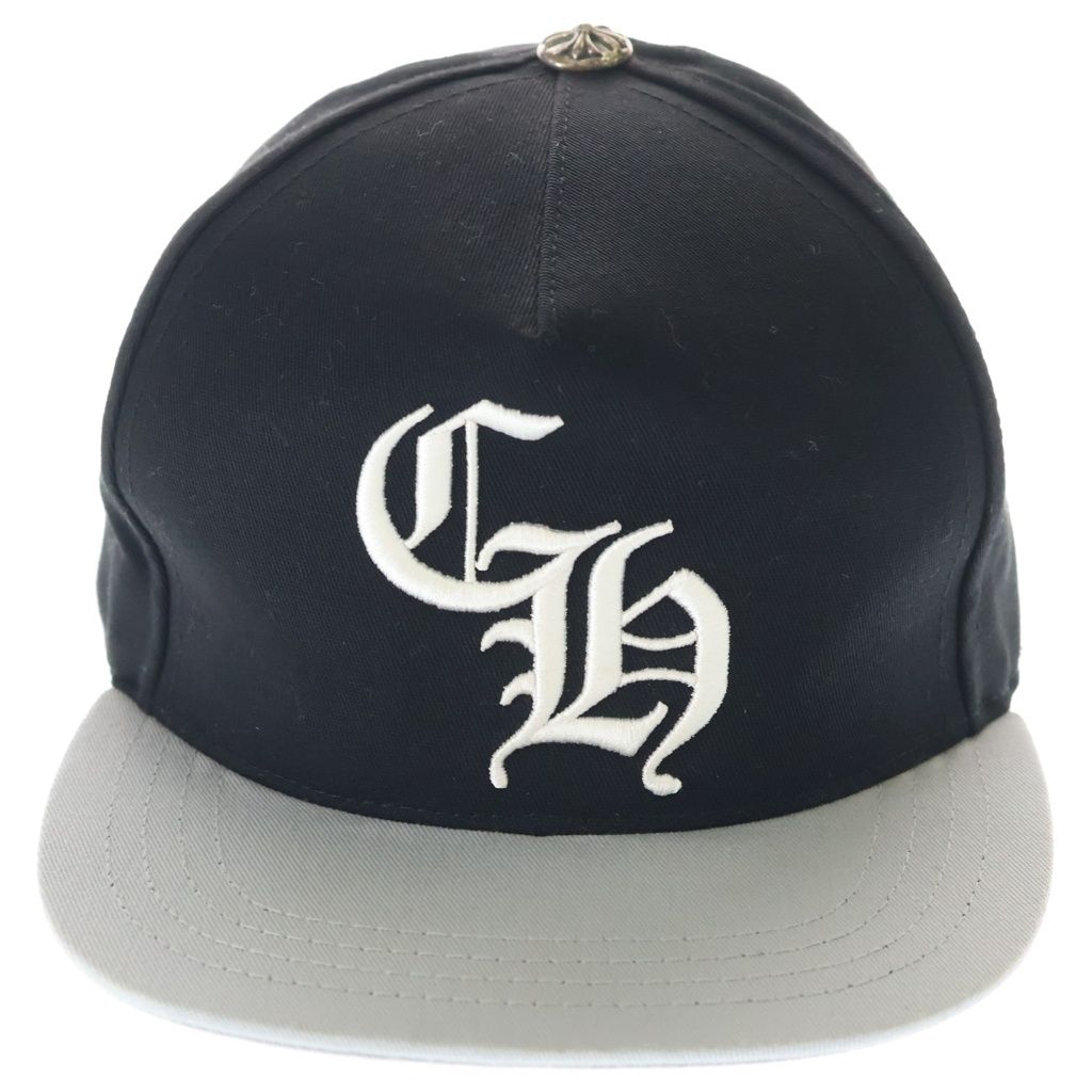 Chrome Hearts CH Hat CH Logo Embroidered Baseball Cap Black Silver — view 4