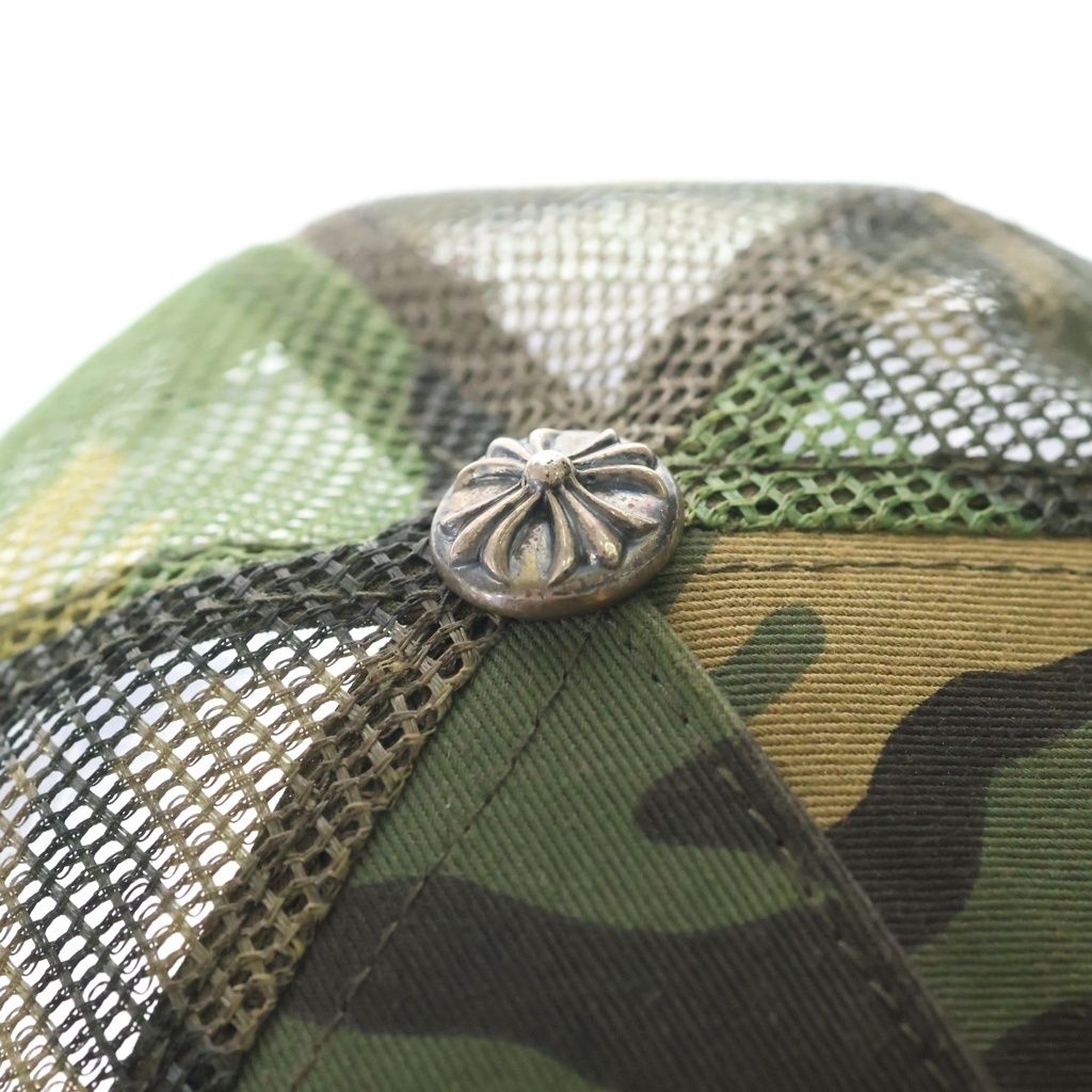 Chrome Hearts Trucker Cap CH Camouflage Mesh Hat with Patch Cross Ball — view 5