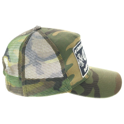 Chrome Hearts Trucker Cap CH Camouflage Mesh Hat with Patch Cross Ball — view 3