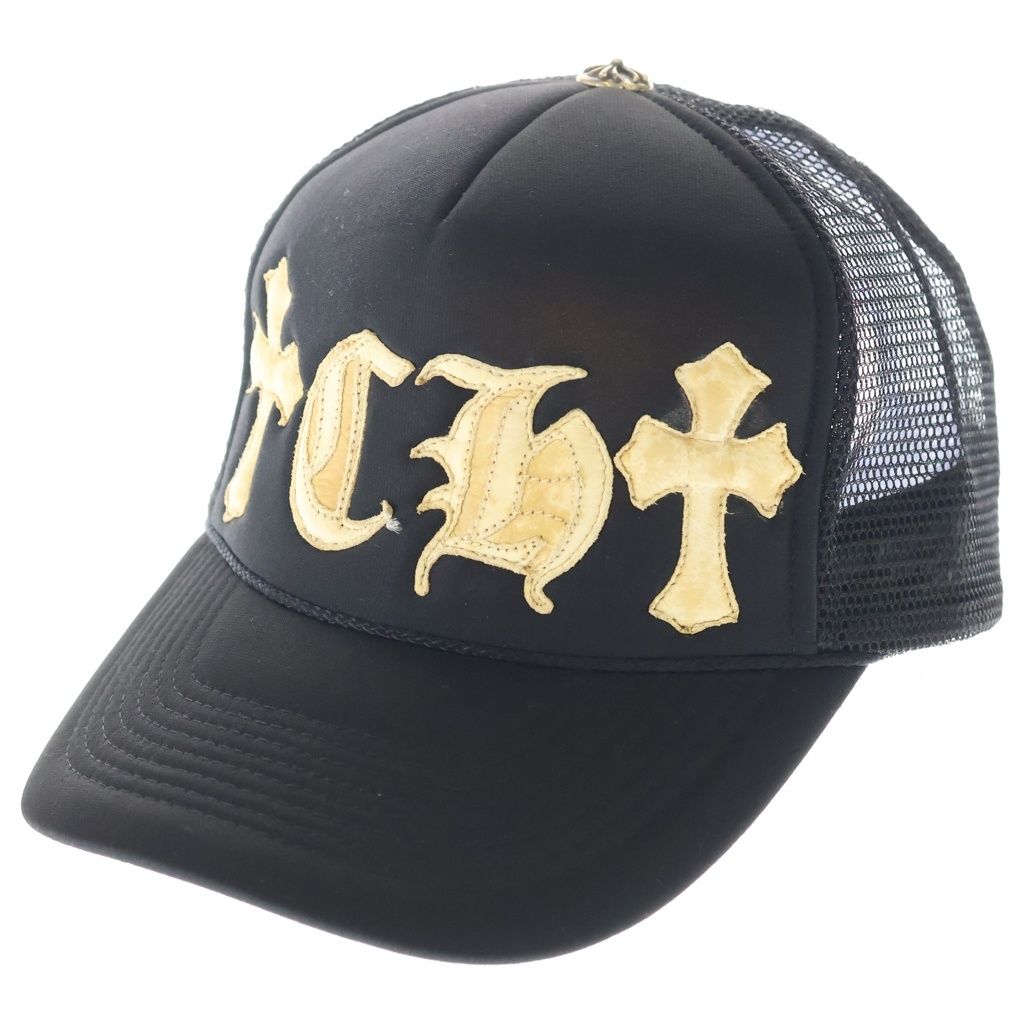 Chrome Hearts Vintage Trucker Cap CH Leather Patch Mesh Cap Hat