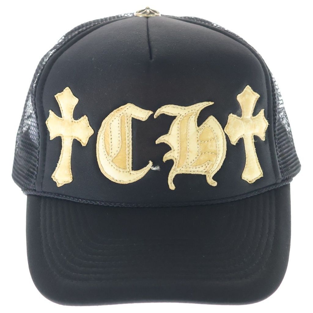 Chrome Hearts Vintage Trucker Cap CH Leather Patch Mesh Cap Hat — view 4