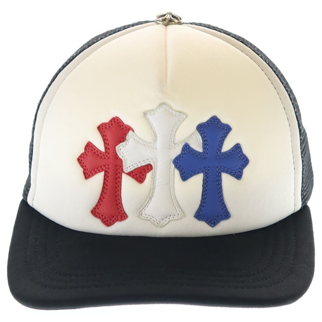 Chrome Hearts Trucker Cap Mesh Hat with Triple Cross Embroidery — view 4