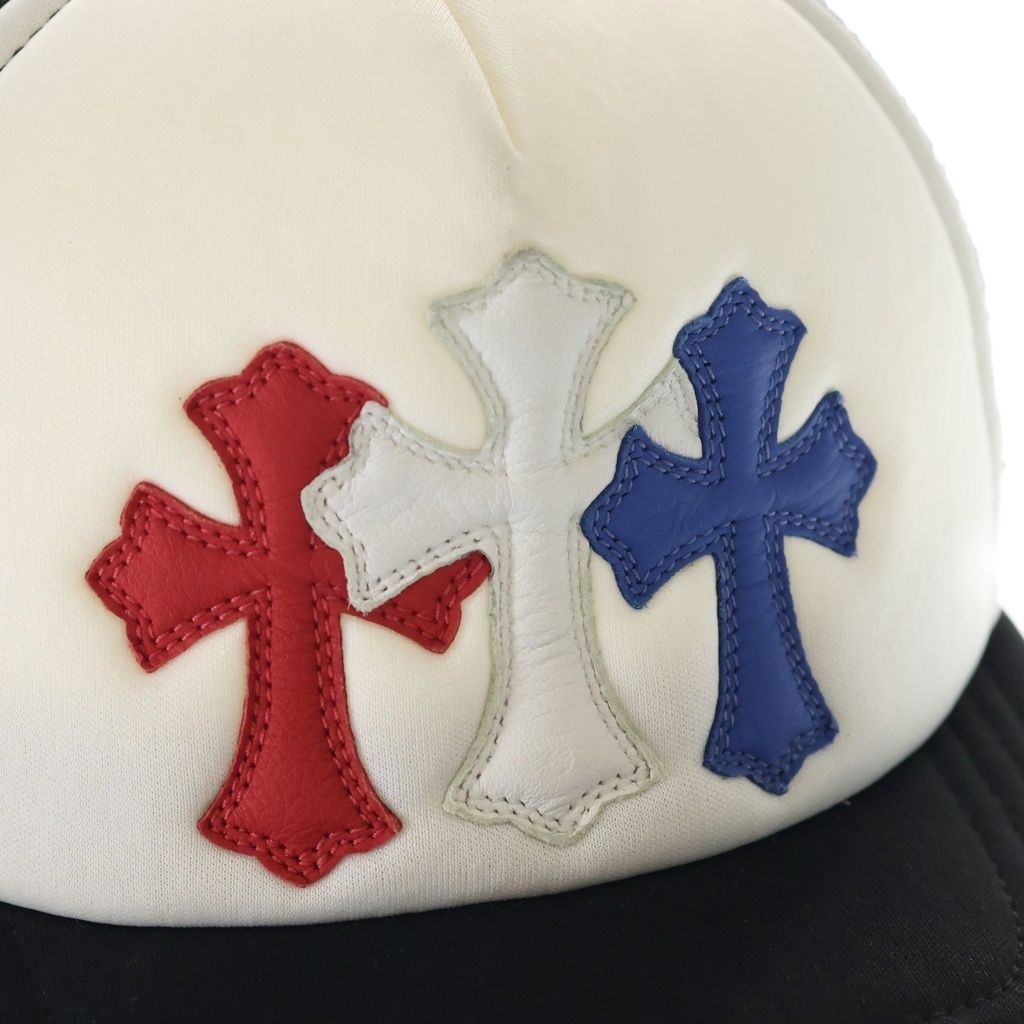 Chrome Hearts Trucker Cap Mesh Hat with Triple Cross Embroidery — view 6
