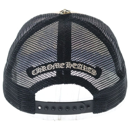 Chrome Hearts Trucker Cap Mesh Hat with Triple Cross Embroidery — view 2