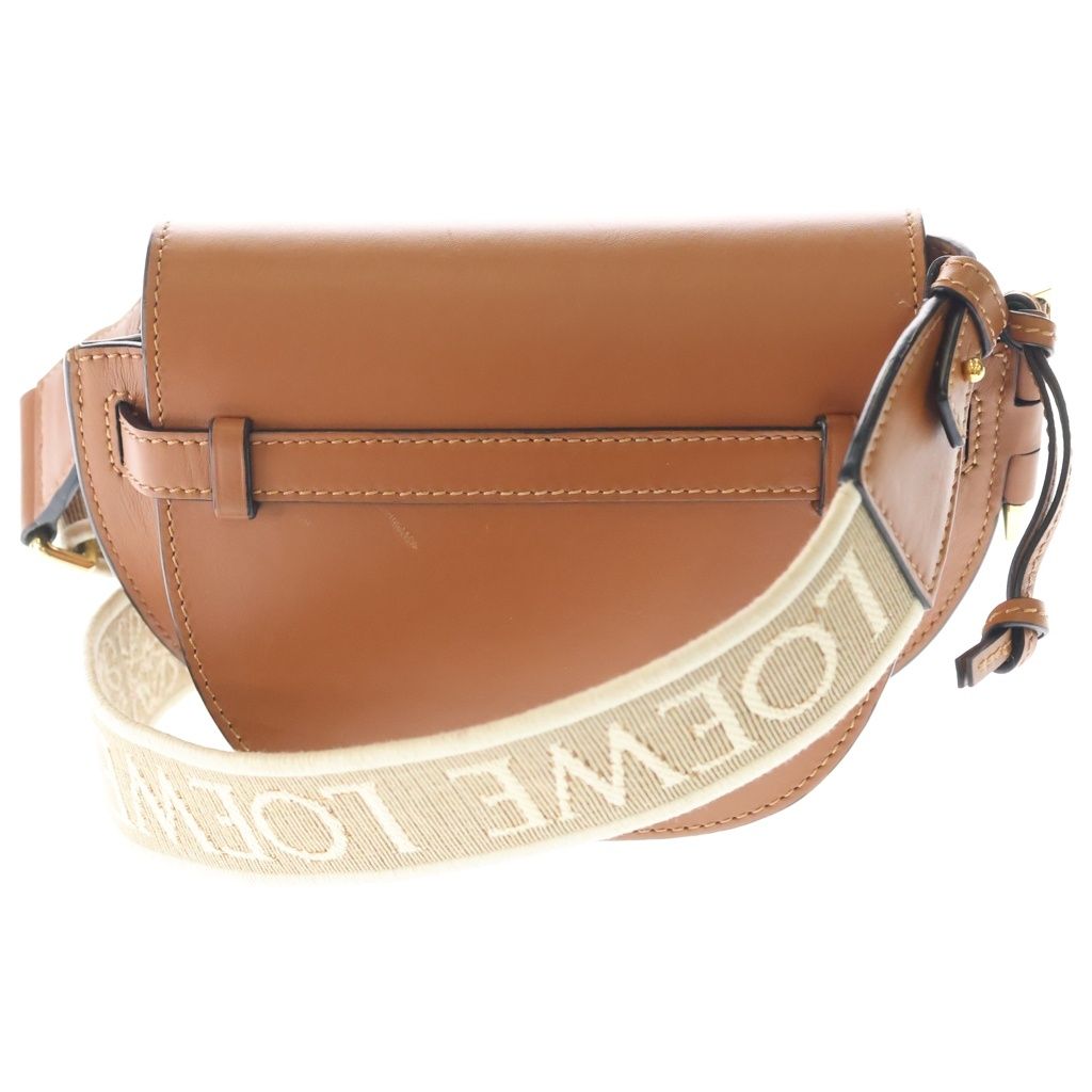 Loewe Gate Dual Mini Leather Shoulder Bag Brown — view 2