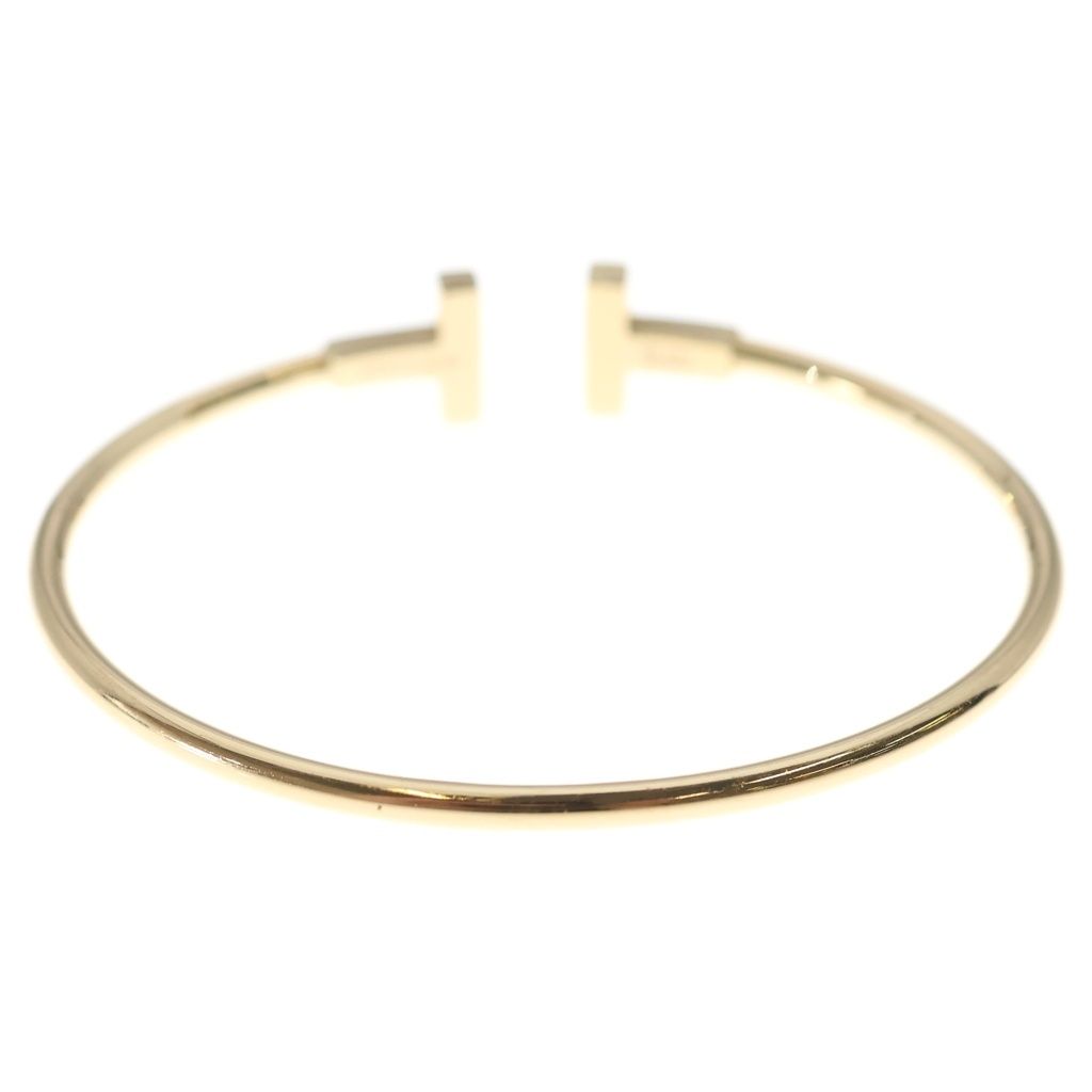 Tiffany & Co T Wire Diamond Bracelet Bangle 18k Pink Gold — view 2