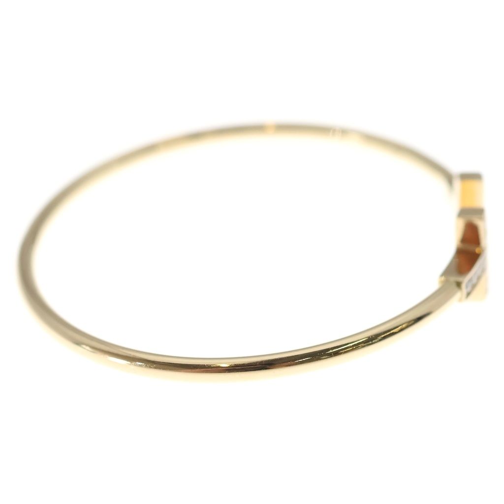 Tiffany & Co T Wire Diamond Bracelet Bangle 18k Pink Gold — view 3