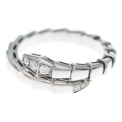 Bvlgari 18k Serpenti Viper Diamond Ring White Gold