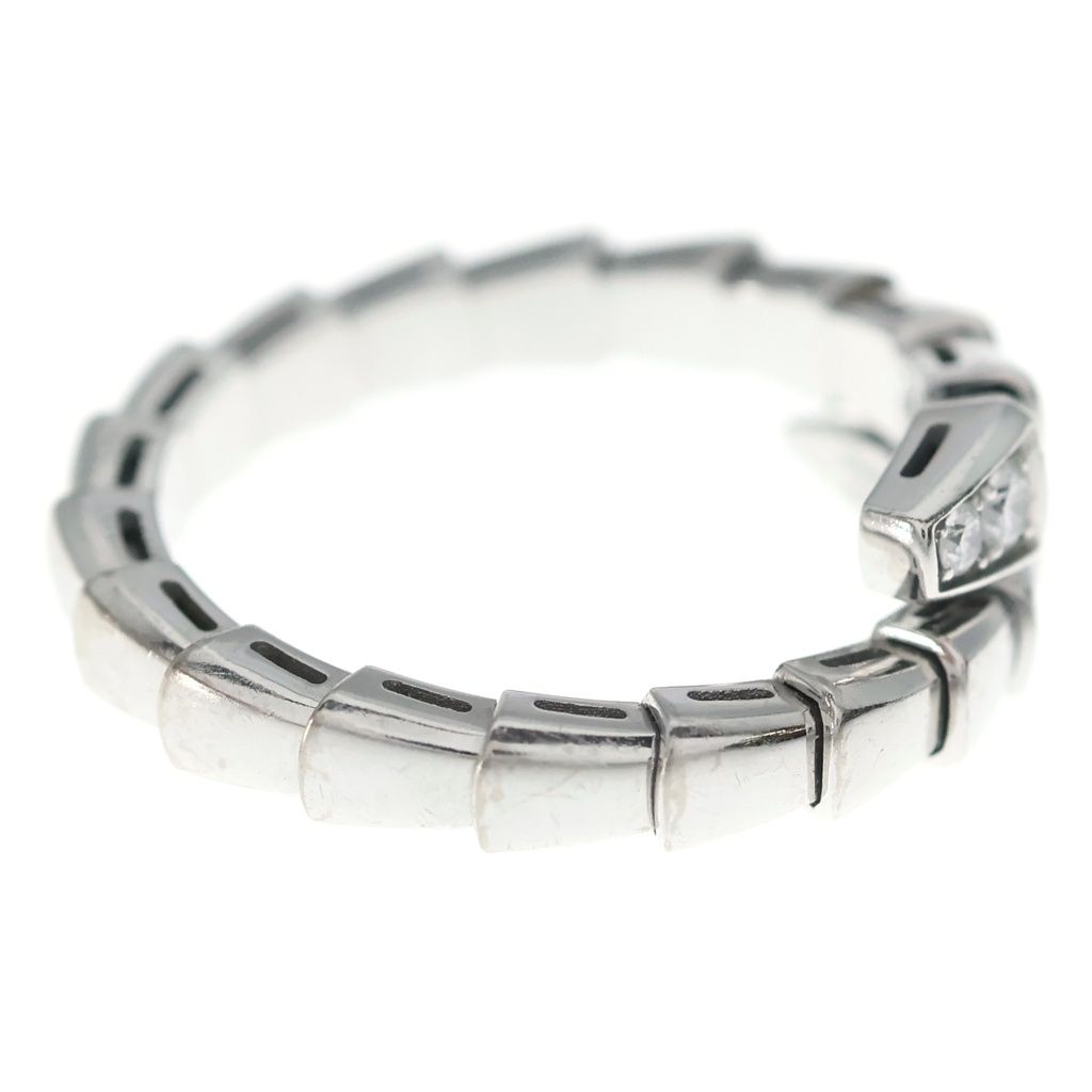 Bvlgari 18k Serpenti Viper Diamond Ring White Gold — view 3