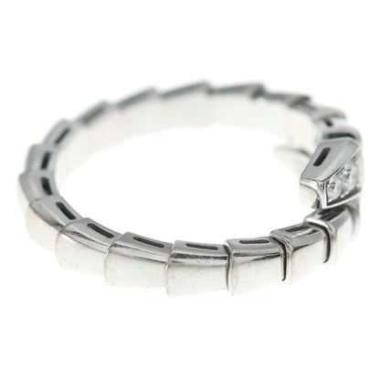 Bvlgari 18k Serpenti Viper Diamond Ring White Gold — view 3