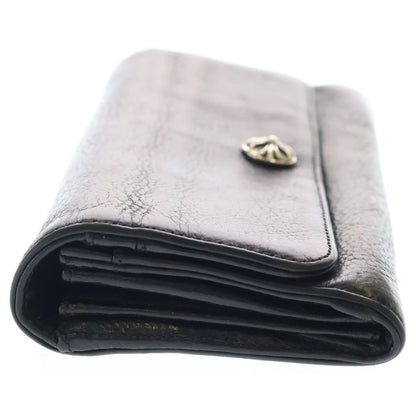 Chrome Hearts Judy Cross Ball Button Leather Wallet Black — view 3