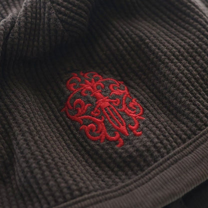Chrome Hearts Vine Dagger Thermal Beanie Embroidered Black Red Hat — view 5