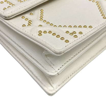 Dior Shoulder Bag Diorama Ivory Studded Chain Leather — view 6