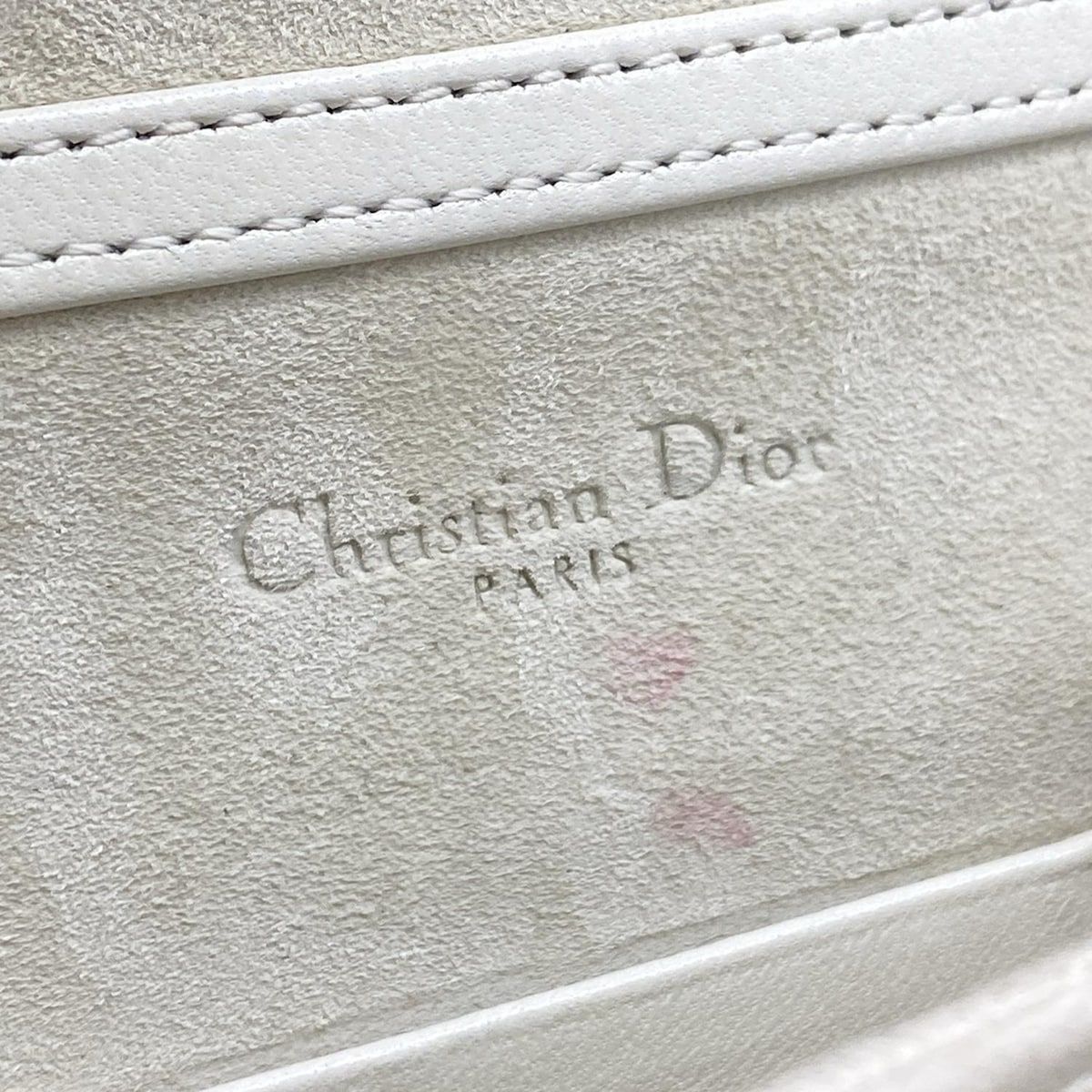 Dior Shoulder Bag Diorama Ivory Studded Chain Leather — view 8
