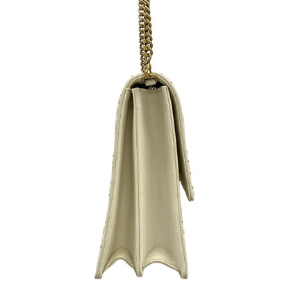 Dior Shoulder Bag Diorama Ivory Studded Chain Leather — view 2