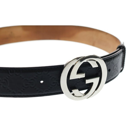 Gucci GG Interlocking Leather Belt Black — view 4