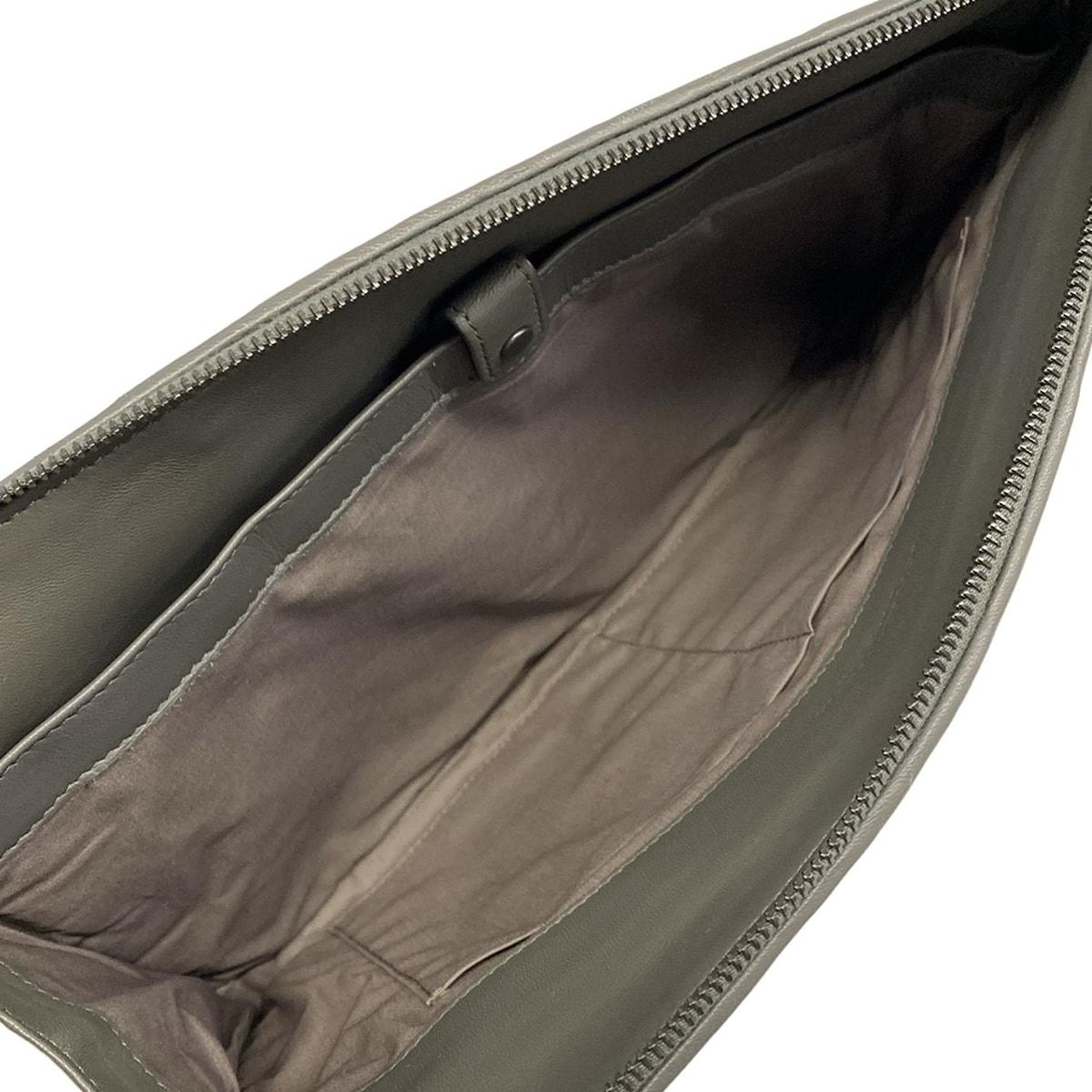 Bottega Veneta Second Bag Intrecciato Gray Navy Black Leather — view 7