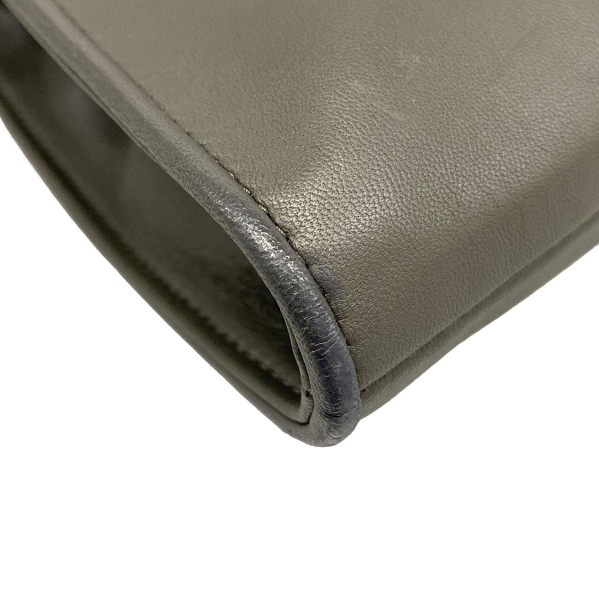 Bottega Veneta Second Bag Intrecciato Gray Navy Black Leather — view 6