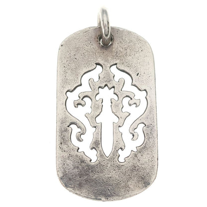 Chrome Hearts Tag Lrg Dagger Vintage Cutout Dog Tag Large Pendant Top Silver — view 2