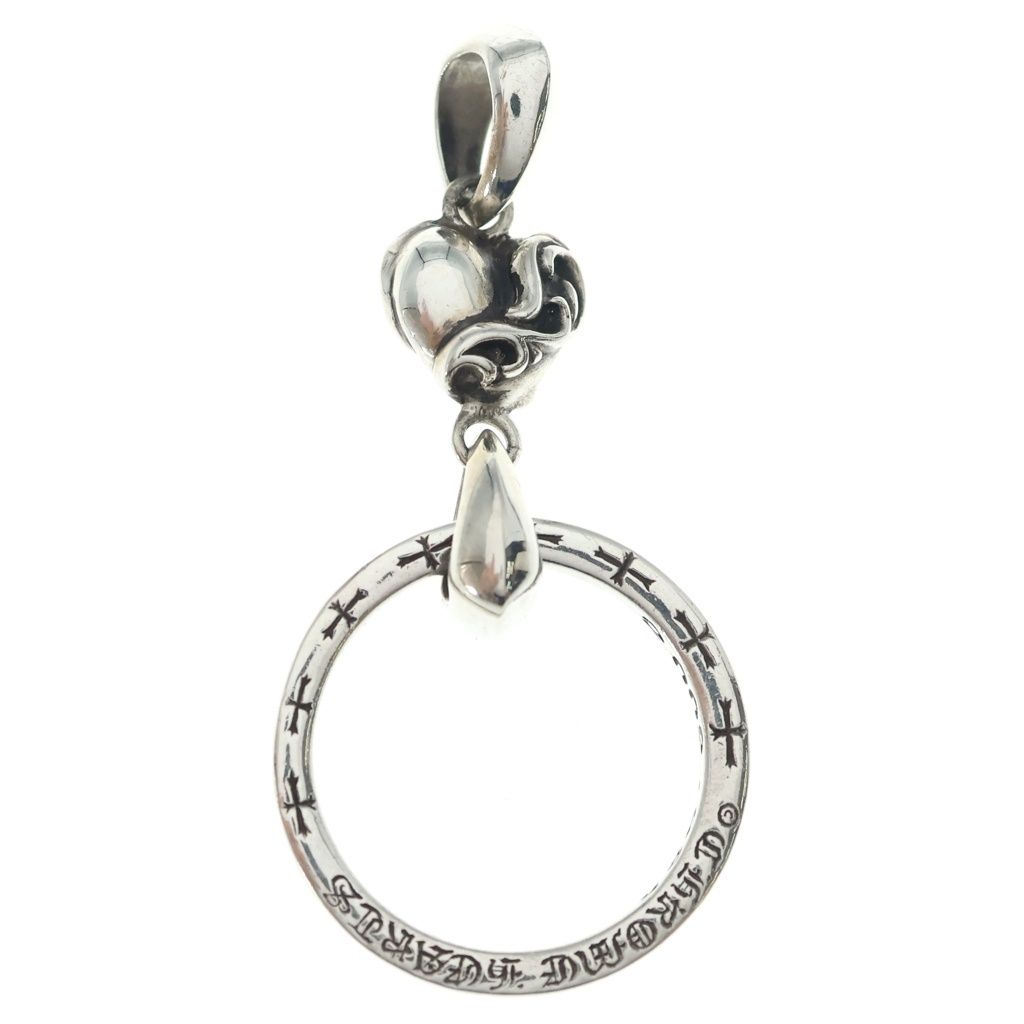 Chrome Hearts Ewlp Ntfl Eye Wear Heart Motif Necklace Silver