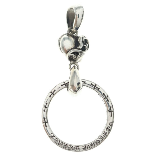 Chrome Hearts Ewlp Ntfl Eye Wear Heart Motif Necklace Silver