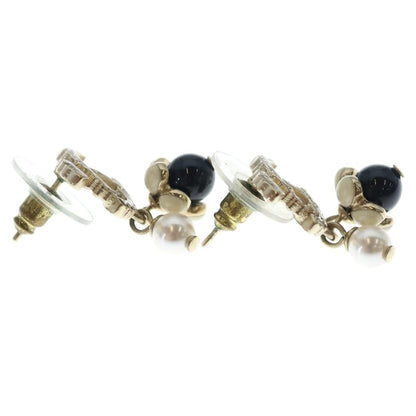 Chanel Earrings CC Logo Rhinestone Metal Strass Pearl — view 4