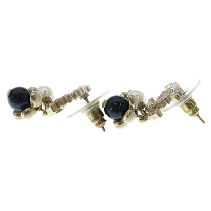 Chanel Earrings CC Logo Rhinestone Metal Strass Pearl — view 3