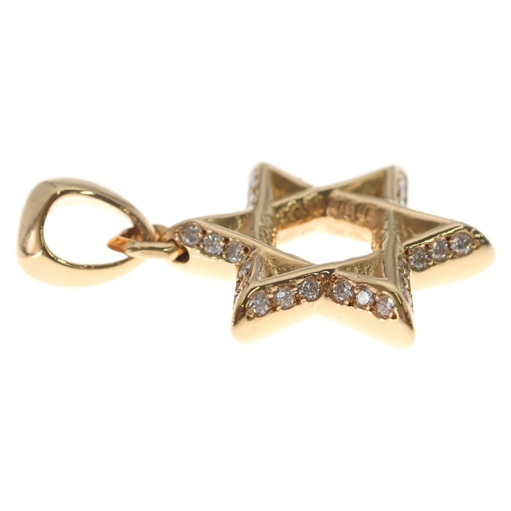 Chrome Hearts 22k Star of David Pendant D of Pave Diamond Top Gold — view 4