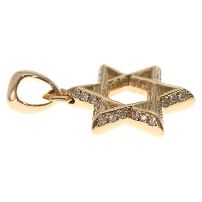 Chrome Hearts 22k Star of David Pendant D of Pave Diamond Top Gold — view 4