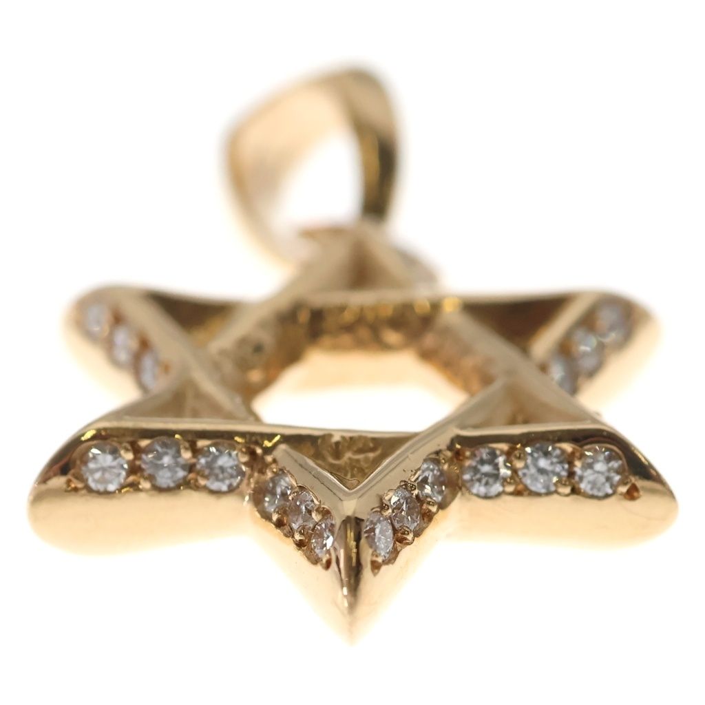Chrome Hearts 22k Star of David Pendant D of Pave Diamond Top Gold — view 6