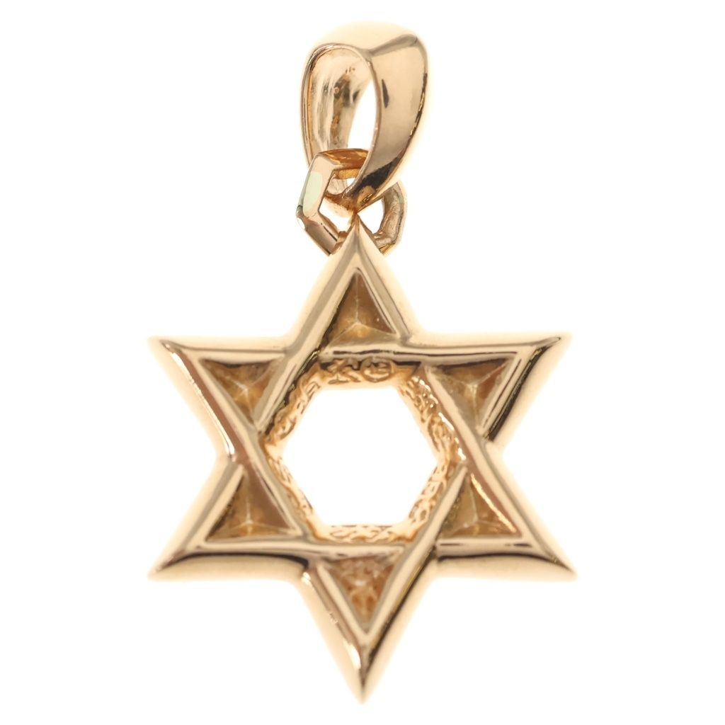 Chrome Hearts 22k Star of David Pendant D of Pave Diamond Top Gold — view 2