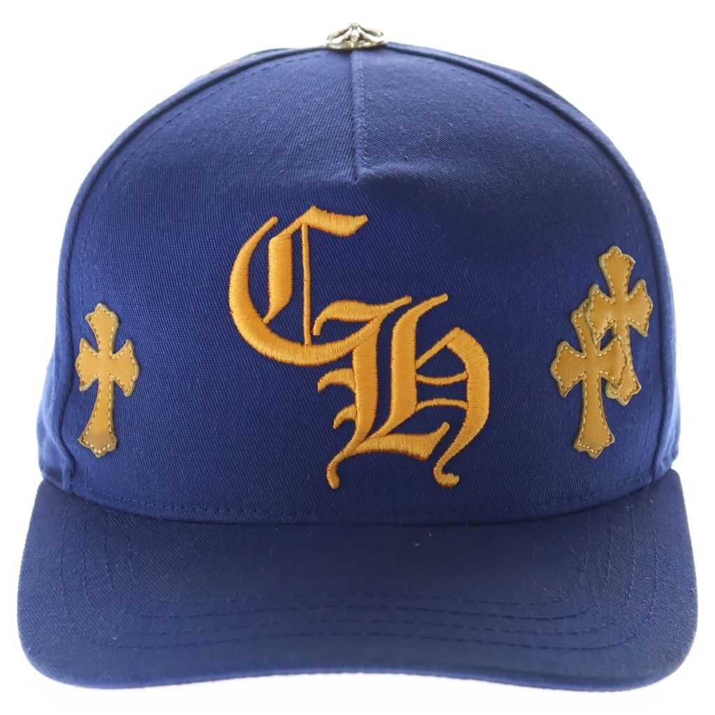 Chrome Hearts Trucker Cap Cross Patch CH Embroidery Truck Khaki Cap Hat Blue — view 4