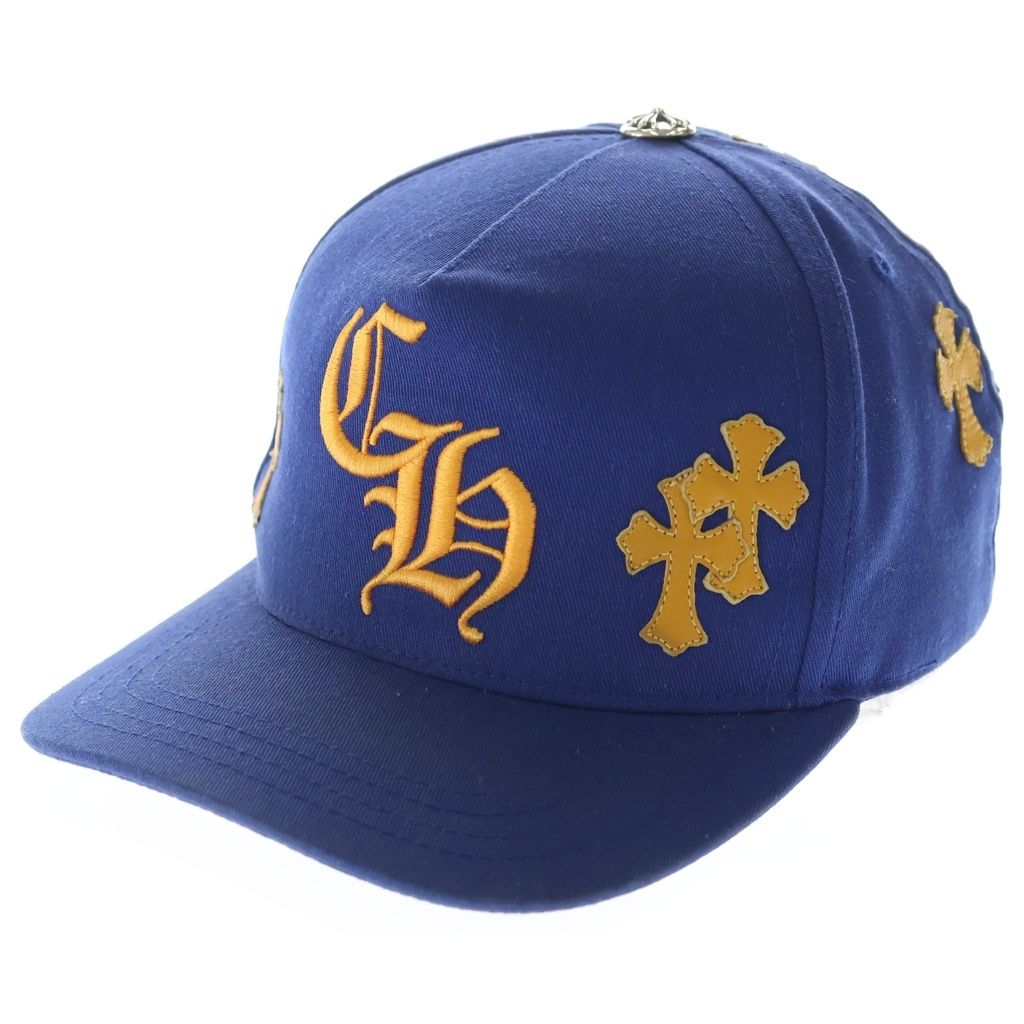 Chrome Hearts Trucker Cap Cross Patch CH Embroidery Truck Khaki Cap Hat Blue