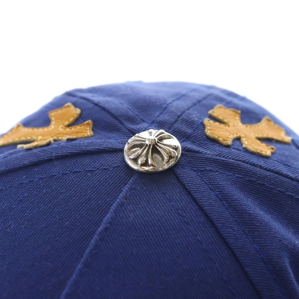 Chrome Hearts Trucker Cap Cross Patch CH Embroidery Truck Khaki Cap Hat Blue — view 5