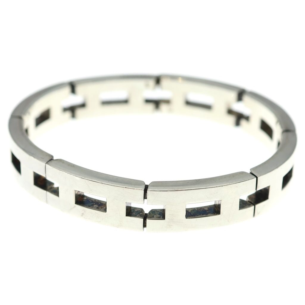 Hermes Vintage Motif Bracelet Silver — view 2