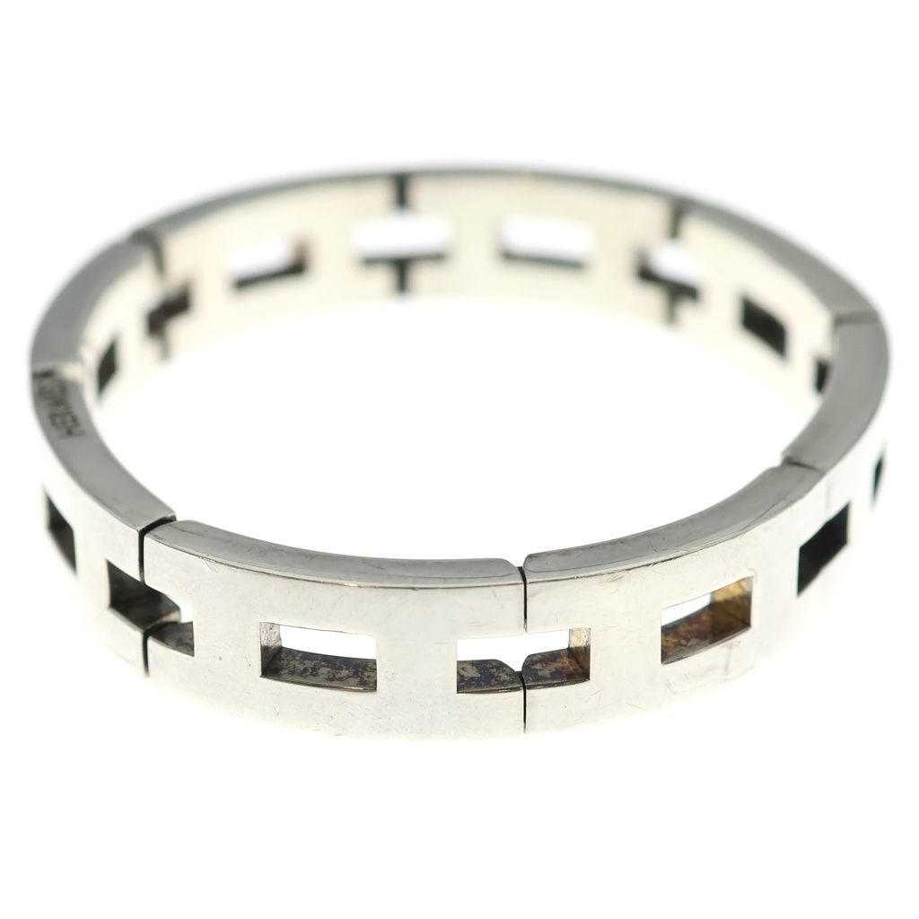 Hermes Vintage Motif Bracelet Silver — view 4