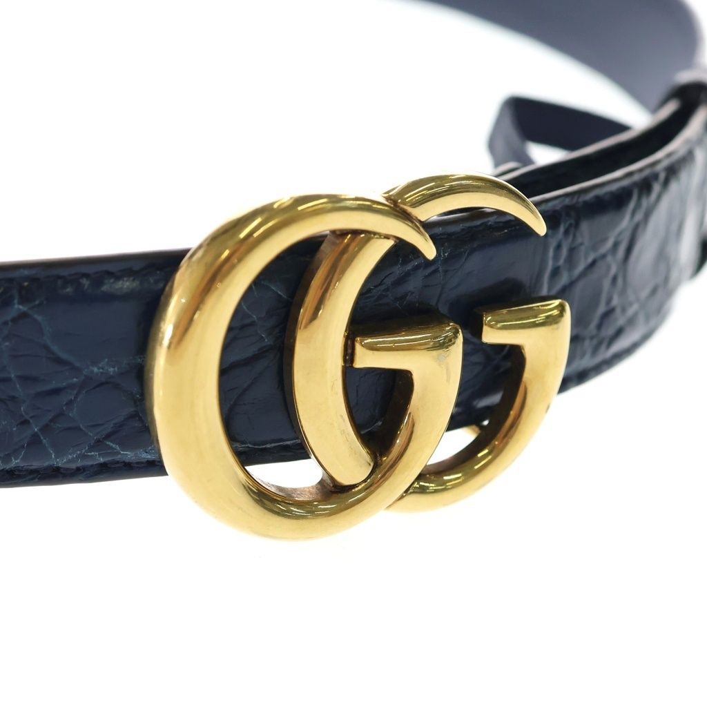Gucci GG Marmont Gold Leather Belt — view 4