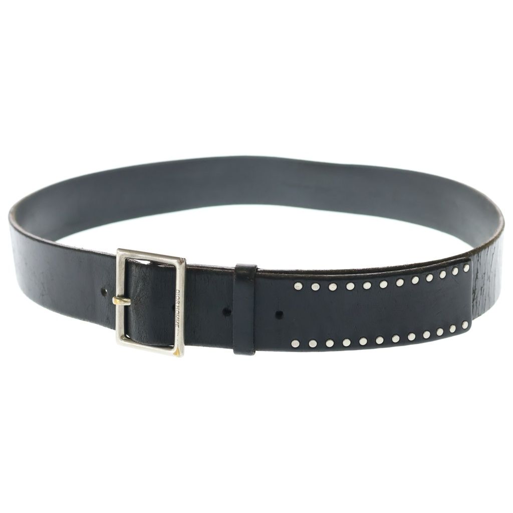 Dior Homme Eddie Era Leather Studded Belt Black