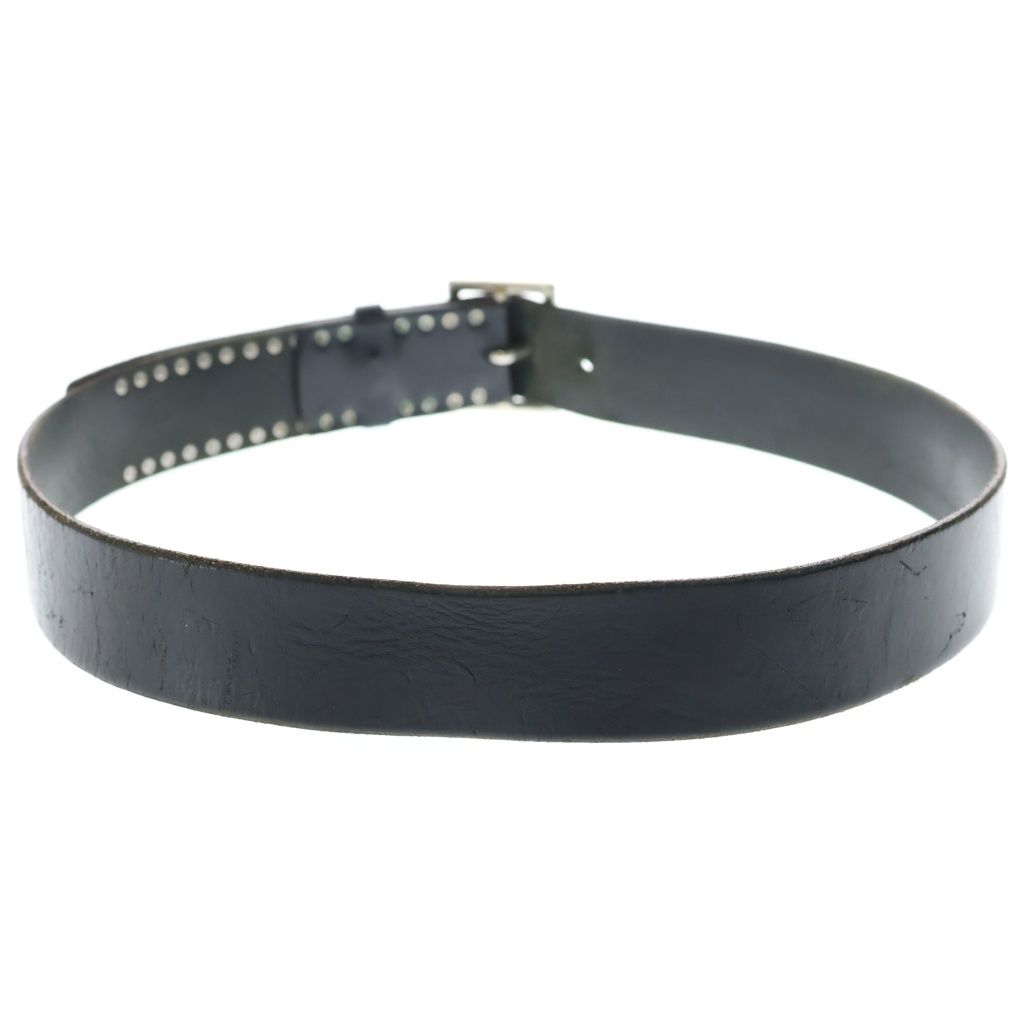 Dior Homme Eddie Era Leather Studded Belt Black — view 2