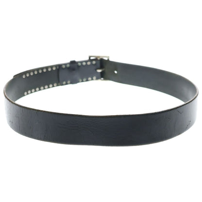 Dior Homme Eddie Era Leather Studded Belt Black — view 2