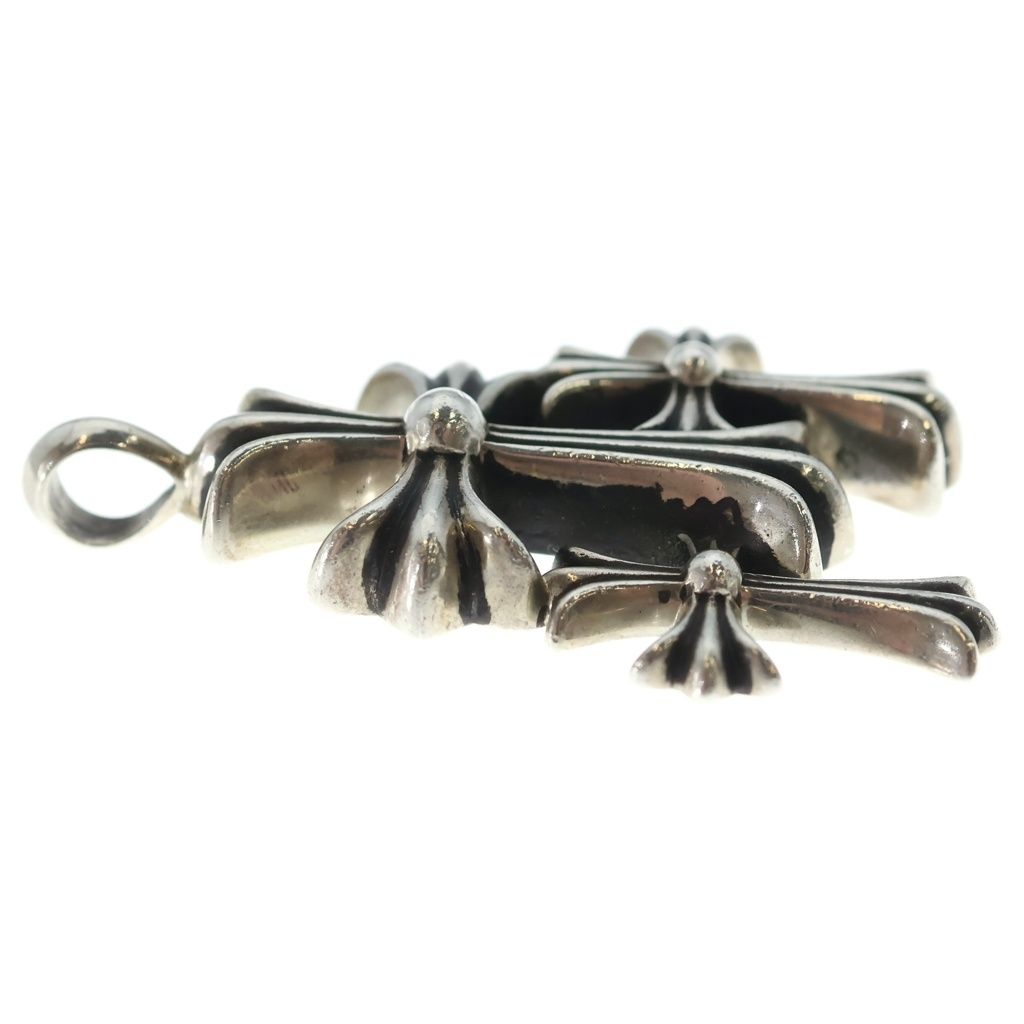 Chrome Hearts 3 CH Crs Sml Triple CH Cross Small Pendant Top Silver — view 4