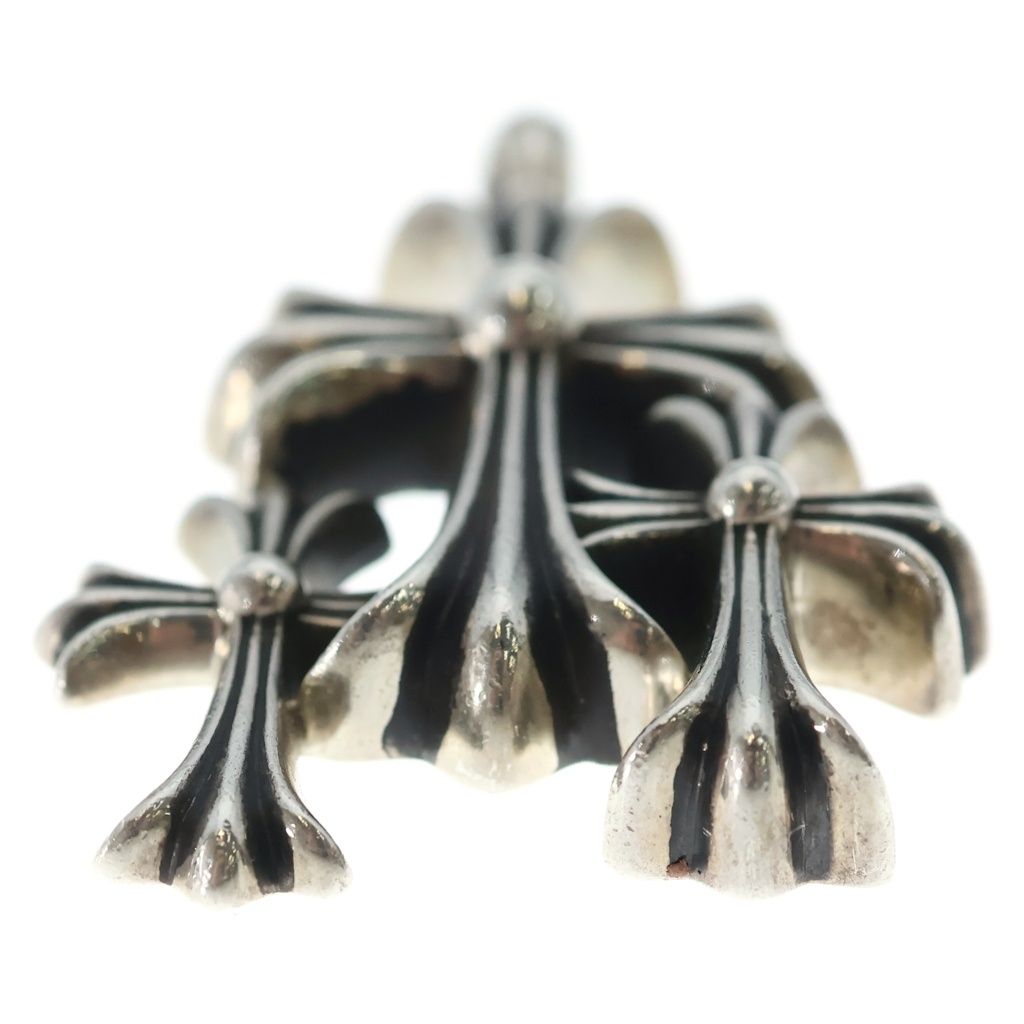 Chrome Hearts 3 CH Crs Sml Triple CH Cross Small Pendant Top Silver — view 5