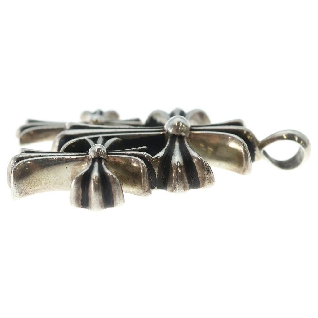 Chrome Hearts 3 CH Crs Sml Triple CH Cross Small Pendant Top Silver — view 3