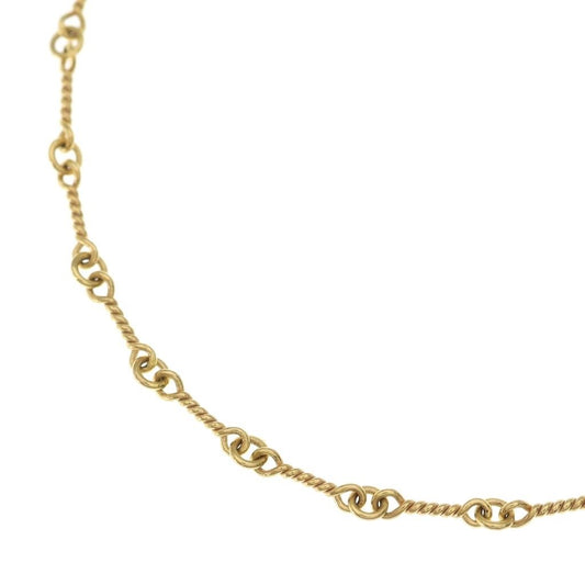 Chrome Hearts 22k Neckchain Twist Chain Necklace Gold