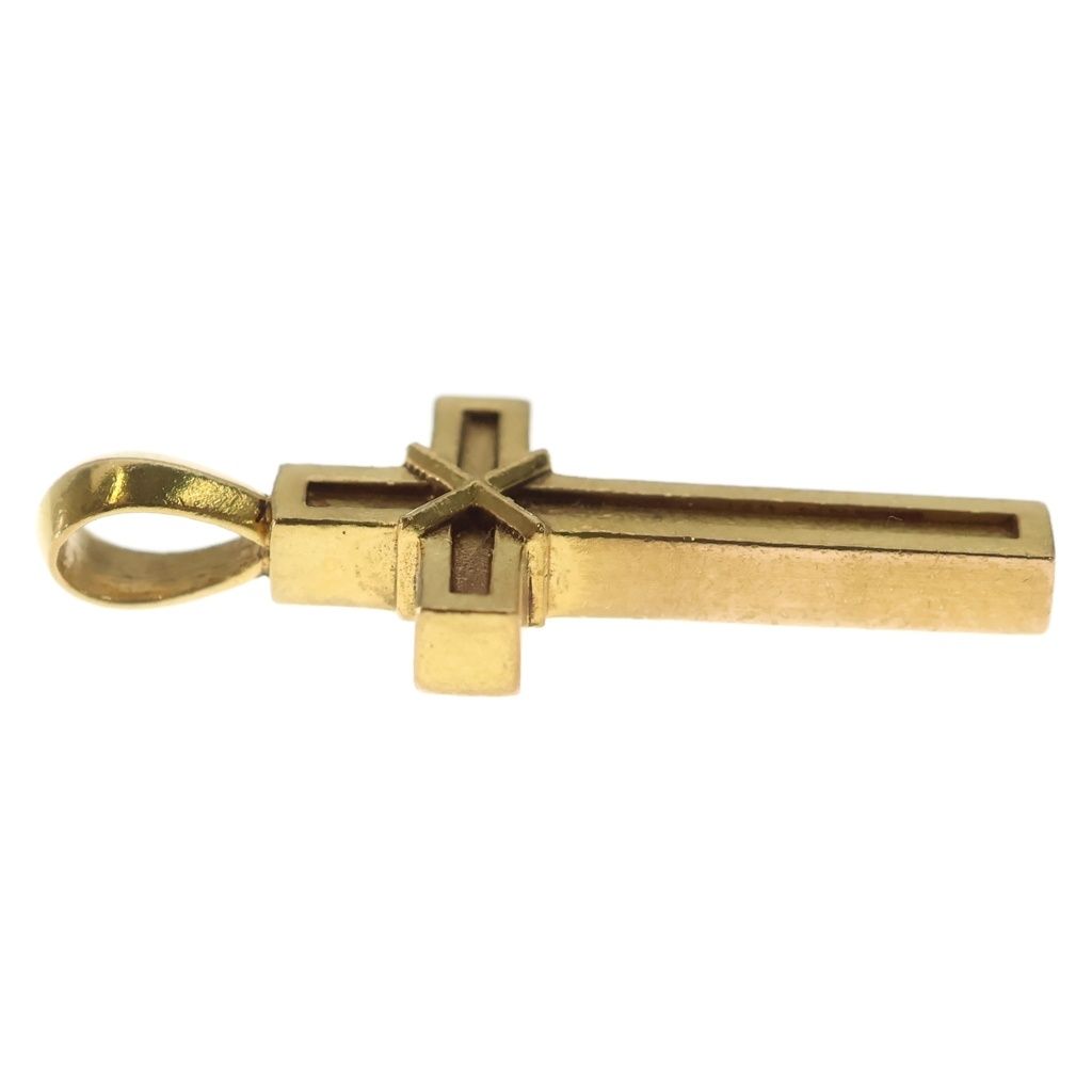 Chrome Hearts 22k Mapple Thorpe Charm Gold Necklace Top — view 4