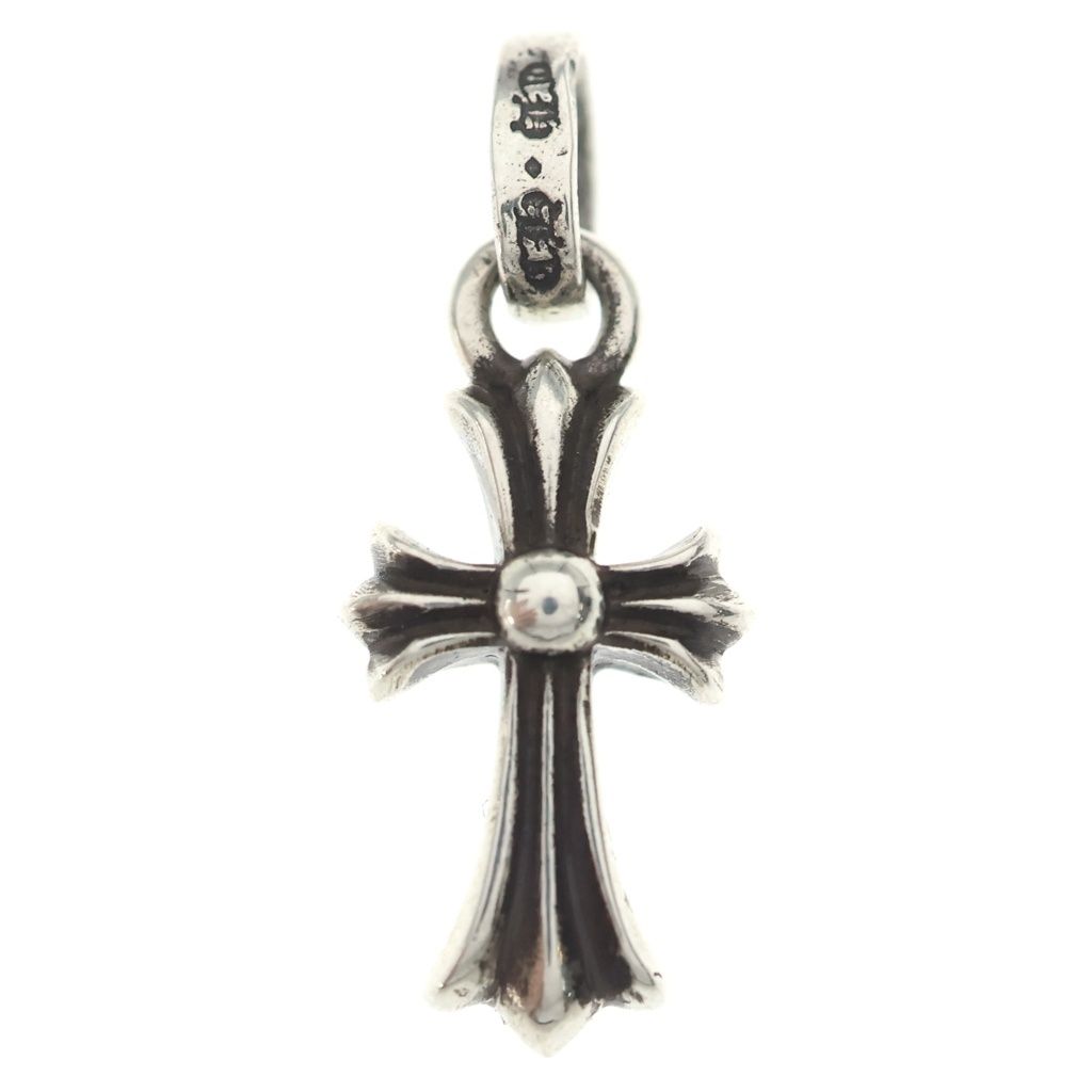 Chrome Hearts Crs Baby Fat Cross Cast Pendant Top Silver