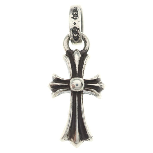 Chrome Hearts Crs Baby Fat Cross Cast Pendant Top Silver