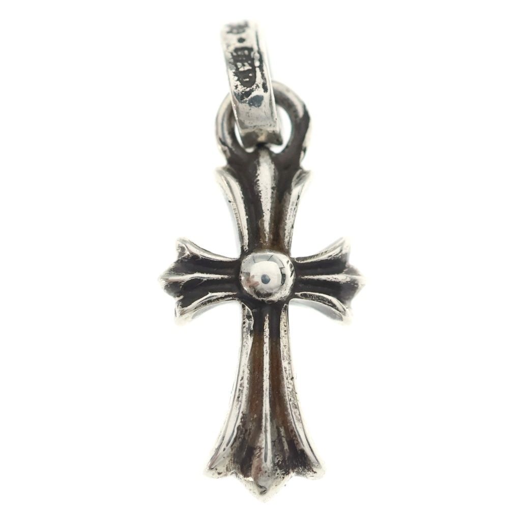 Chrome Hearts Crs Baby Fat Cross Cast Pendant Top Silver — view 2