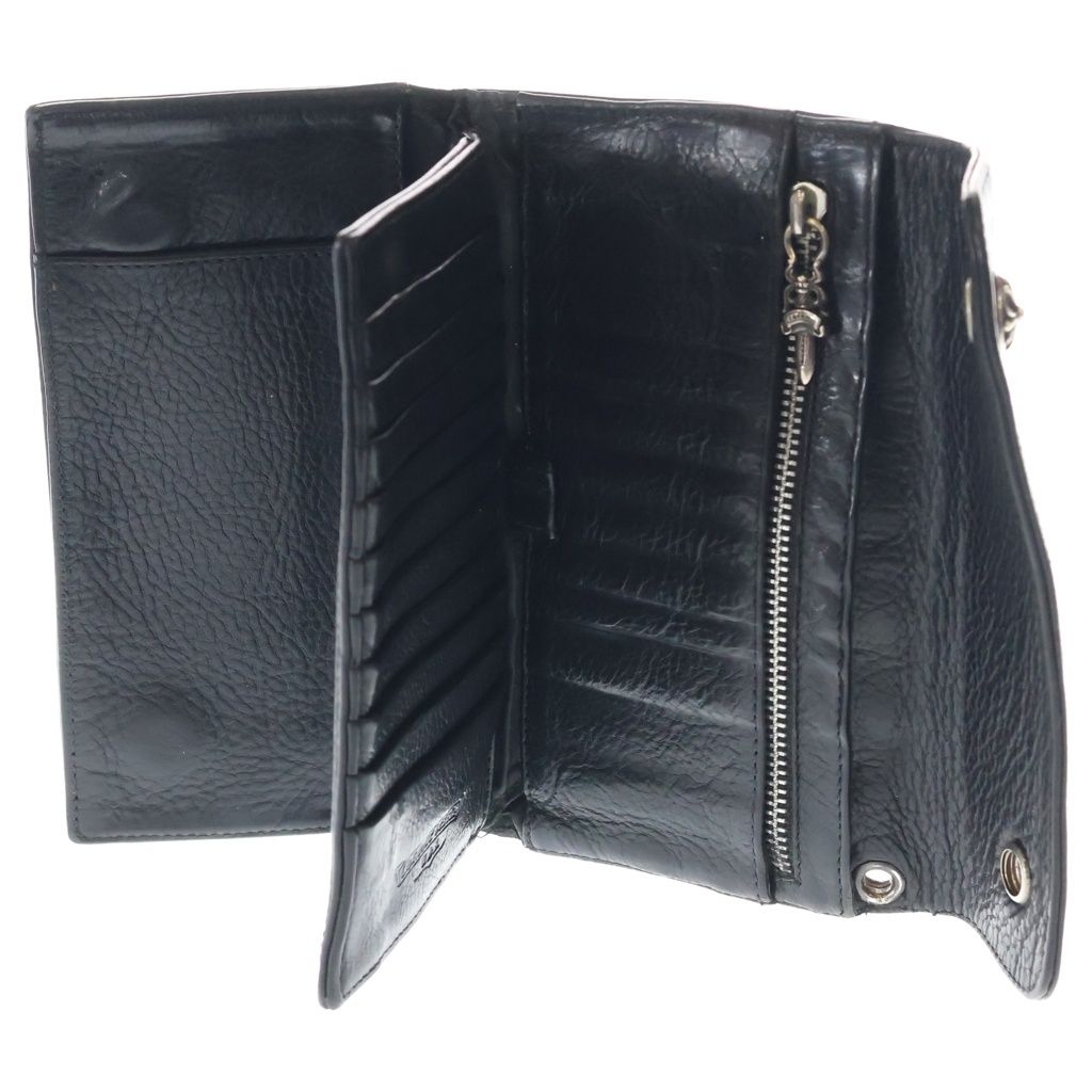 Chrome Hearts Wave Leather Wallet Black — view 4