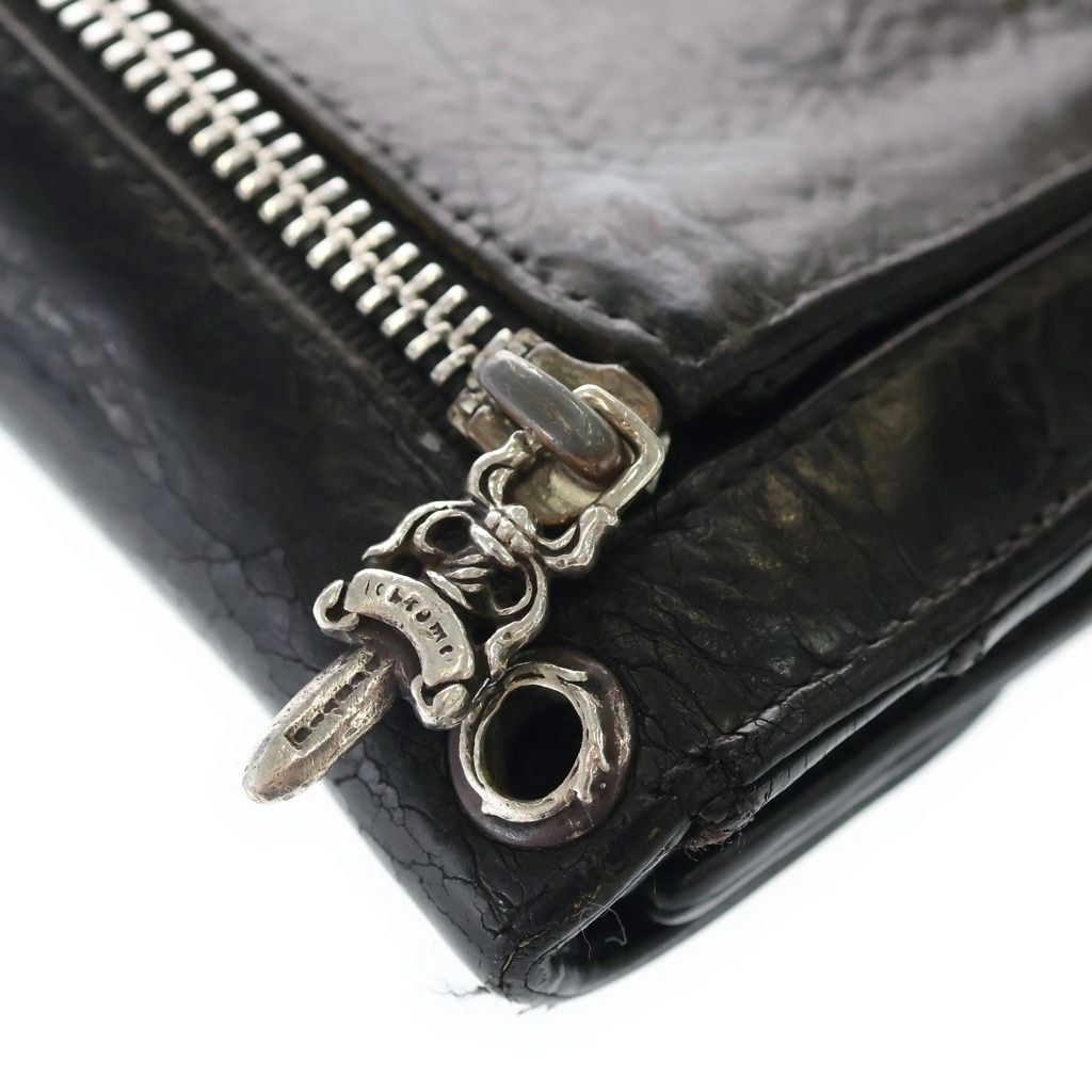 Chrome Hearts Wave Leather Wallet Black — view 6